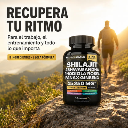 SHILAJIT, Energía y Vitalidad.     NUEVO FORMATO: EN CÁPSULAS Y CON ASHWAGANDHA!