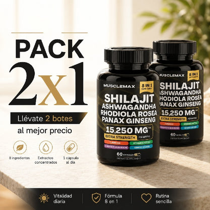 SHILAJIT, Energía y Vitalidad.     NUEVO FORMATO: EN CÁPSULAS Y CON ASHWAGANDHA!